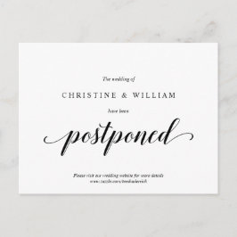 Moderne rustikale Einladung zur Hochzeit aufgescho Postkarte