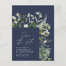 Moderne rustikale Eukalyptus botanisch elegante bl Ankündigungspostkarte