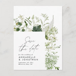Moderne rustikale Eukalyptus botanisch elegante gr Ankündigungspostkarte