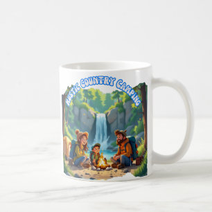 Moderne Rustikale Familien-Camping Kaffeetasse