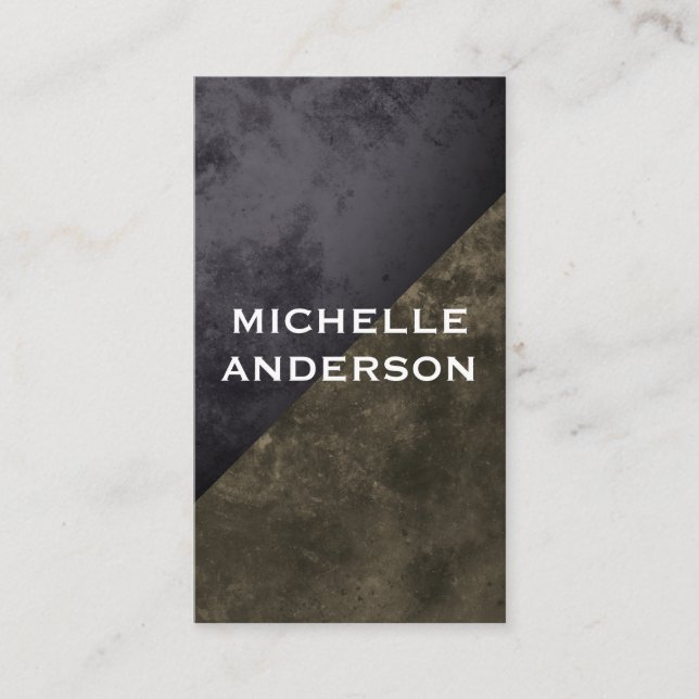 Moderne rustikale Farbblöcke Visitenkarte (Vorderseite)