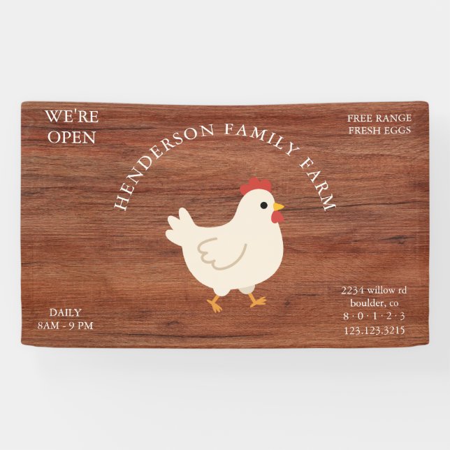 Moderne rustikale Farmhouse-Unternehmen  Banner (Horizontal)