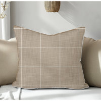 Moderne rustikale Fensterscheibe Karierte Linen br