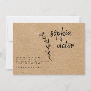 Moderne rustikale Flora verändert die Ankündigung