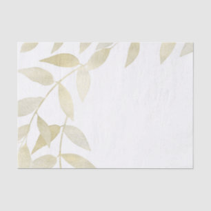 Moderne Rustikale Goldene Goldblätter Botanische H Seidenpapier