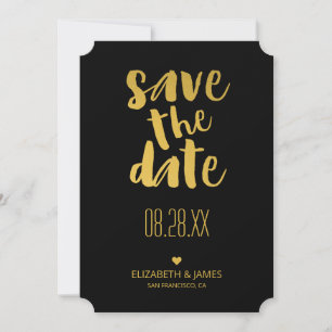 Moderne Rustikale Goldene Hochzeit Save The Date
