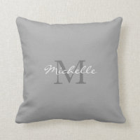 Moderne rustikale, graue, persönliche Monogramm-Be
