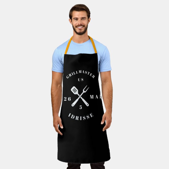 Moderne Rustikale GRILLMEISTER Benutzerdefinierte  Schürze (Getragen)