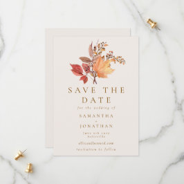 Moderne Rustikale Herbst-Boho-Blumenhochzeit Save The Date