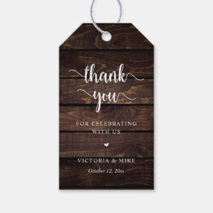 Moderne Rustikale, Hochzeit Danke, Geschenk Geschenkanhänger