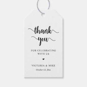 Moderne Rustikale, Hochzeit Danke, Geschenk Geschenkanhänger
