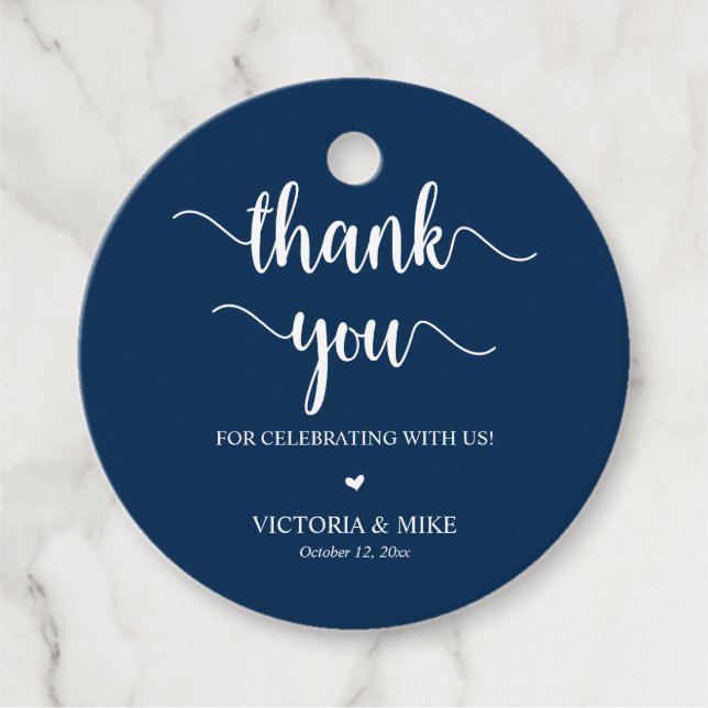 Moderne Rustikale, Hochzeit Danke, Geschenke, Geschenkanhänger (Vorderseite)