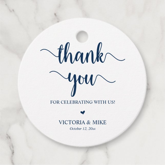 Moderne Rustikale, Hochzeit Danke, Geschenke, Geschenkanhänger (Vorderseite)