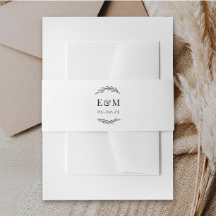 Moderne Rustikale Hochzeit Einladungsbanderole