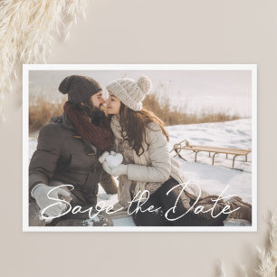 Moderne rustikale Hochzeit retten Datumskarte Save The Date