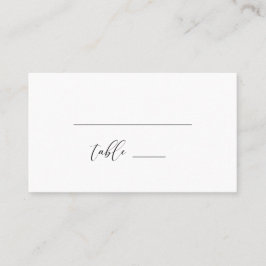 Moderne rustikale Hochzeitsfalte Platzkarte