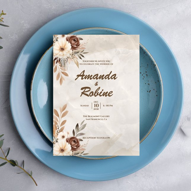 Moderne Rustikale Hochzeitsfeier Einladung (Von Creator hochgeladen)