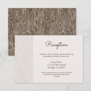Moderne rustikale Hochzeitskarte aus Holz Einladung