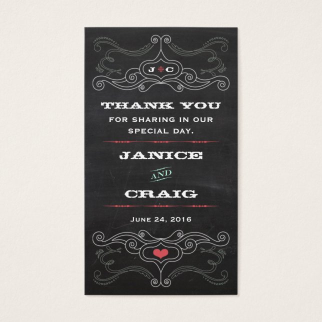 Moderne rustikale Hochzeitsstiftung (Vorderseite)