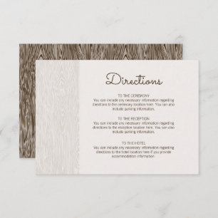 Moderne rustikale Holzkornkarte Einladung