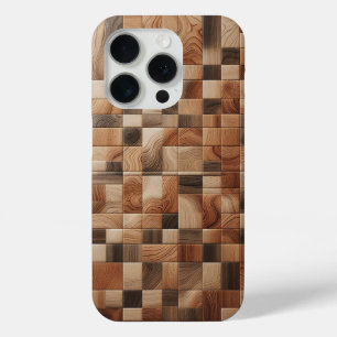 Moderne rustikale Holzmaserung-Mosaik-Handyhülle Case-Mate iPhone Hülle