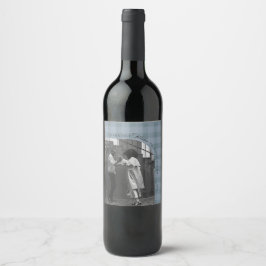 Moderne Rustikale Karierte Feiertags-Wein-Etikett Weinetikett