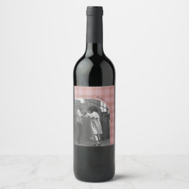Moderne Rustikale Karierte Feiertags-Wein-Etikett Weinetikett