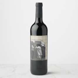 Moderne Rustikale Karierte Feiertags-Wein-Etikett Weinetikett