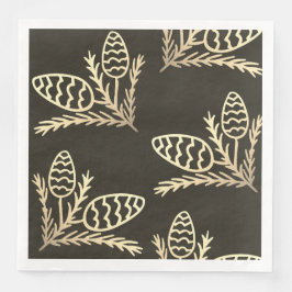 Moderne Rustikale Kiefernkone Serviette