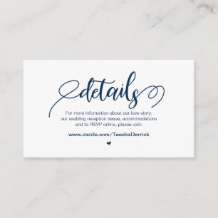 Moderne rustikale Landwirtschaft, Navy Blue, Hochz Begleitkarte