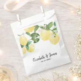 Moderne Rustikale Lemon WasserfarbenSummer Wedding Geschenktütchen