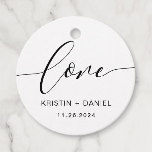 Moderne rustikale Liebe Geschenkanhänger