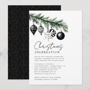 Moderne Rustikale Natur-Weihnachtsfeier-Einladung Einladung