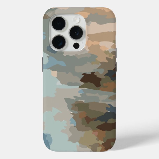 Moderne rustikale Naturfarben Bio Formen Case-Mate iPhone Hülle (Rückseite)