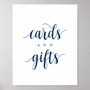 Moderne Rustikale, Navy Blue, Hochzeitskarten und  Poster