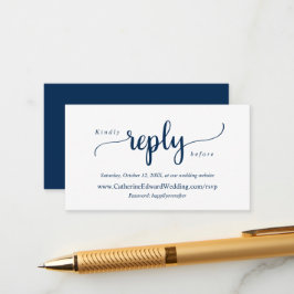 Moderne rustikale, navy Blue, Online UAWG website Begleitkarte