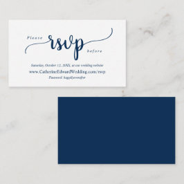Moderne rustikale, navy Blue, Online UAWG website Begleitkarte