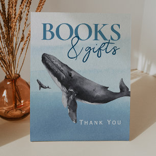 Moderne Rustikale Ocean Baby Dusche Bücher und Ges Sockelschild