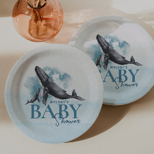 Moderne Rustikale Ocean Baby Dusche Pappteller