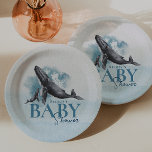 Moderne Rustikale Ocean Baby Dusche Pappteller<br><div class="desc">Die Teller unserer modernen rustikalen Babydusche aus dem Ozean, ein faszinierendes Design, das tropische Elemente mit minimalistischem Charme harmonisch kombiniert. Diese einzigartige Einladung zeigt das Wesen eines Unterwasser-Themas, mit beruhigenden Aquarelltönen von Blau und Grau mit nautischen Meerestieren. Der lässige und dennoch raffinierte Stil ist ideal für Gäste, die eine bohemian-inspiriert...</div>