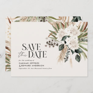 Moderne rustikale Pampas eucalyptus botanisch eleg Save The Date
