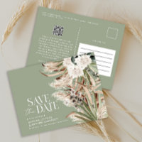 Moderne rustikale Pampas eucalyptus botanischer QR