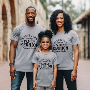 Moderne Rustikale Personalisierte Familientreffen T-Shirt