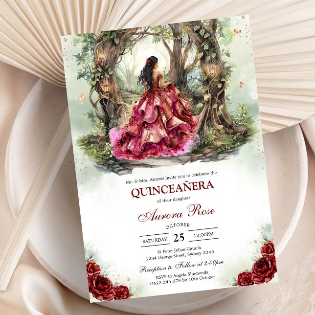 Moderne rustikale Quinceanera-Einladung Einladung (Von Creator hochgeladen)