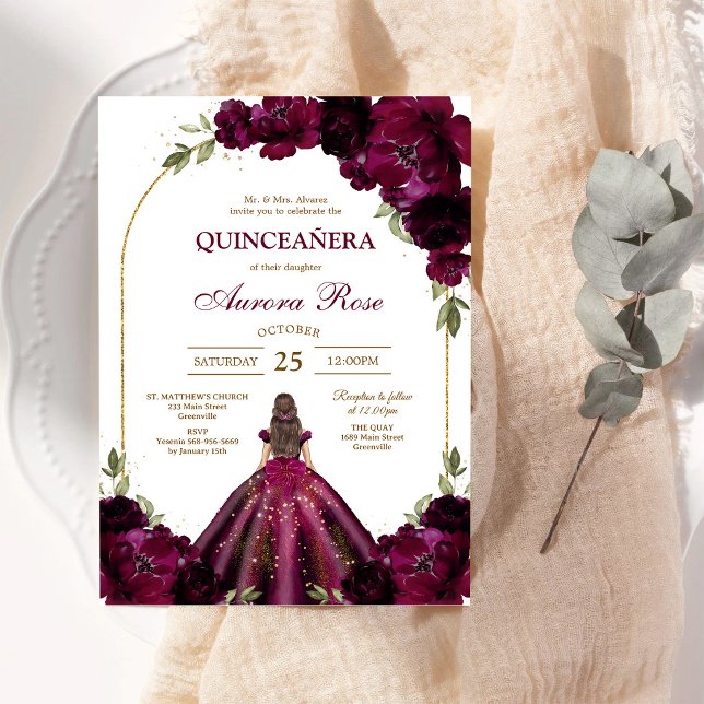 Moderne rustikale Quinceanera-Einladung Einladung (Von Creator hochgeladen)
