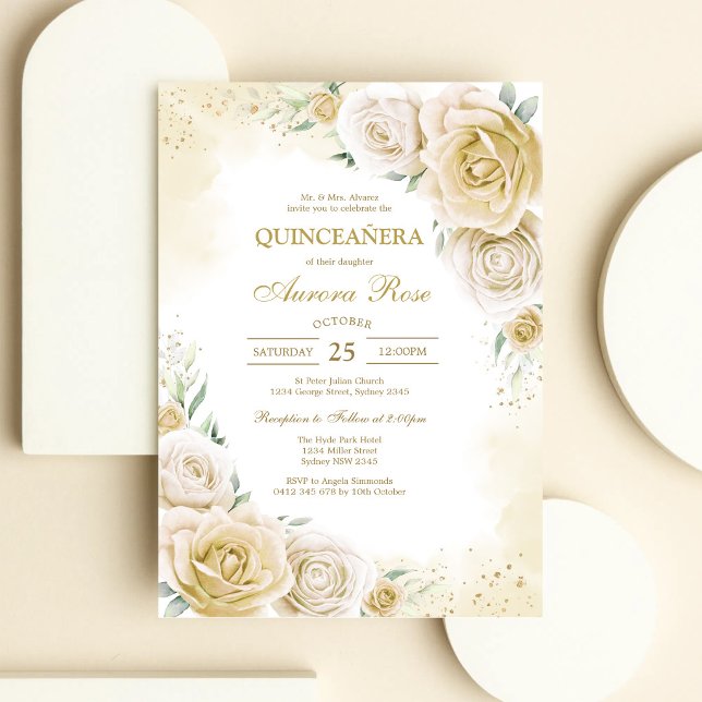Moderne rustikale Quinceanera-Einladung Einladung (Von Creator hochgeladen)