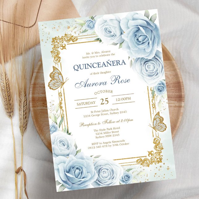 Moderne rustikale Quinceanera-Einladung Einladung (Von Creator hochgeladen)
