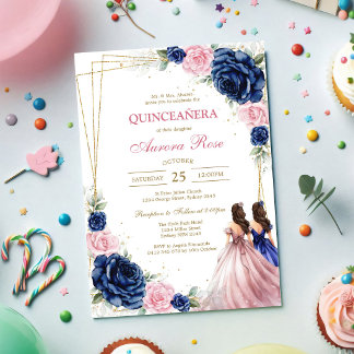 Moderne rustikale Quinceanera-Einladung Einladung