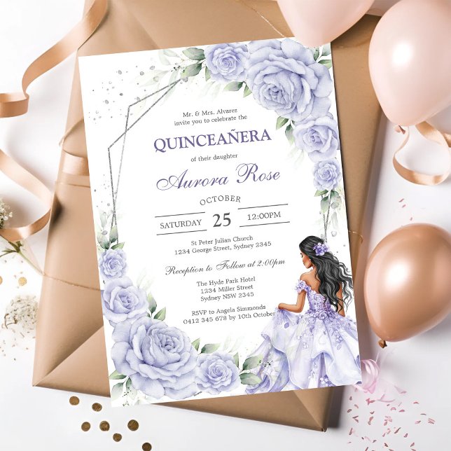 Moderne rustikale Quinceanera-Einladung Einladung (Von Creator hochgeladen)