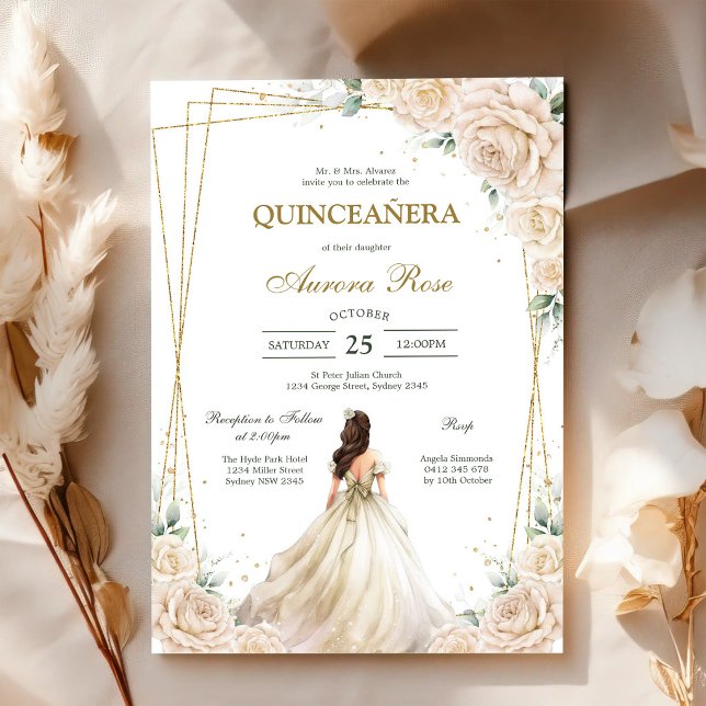 Moderne rustikale Quinceanera-Einladung Einladung (Von Creator hochgeladen)